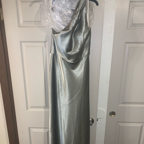 Jenny Yoo Dresses & Skirts - Floor Length Sage Green Satin JENNY YOO gown brand new